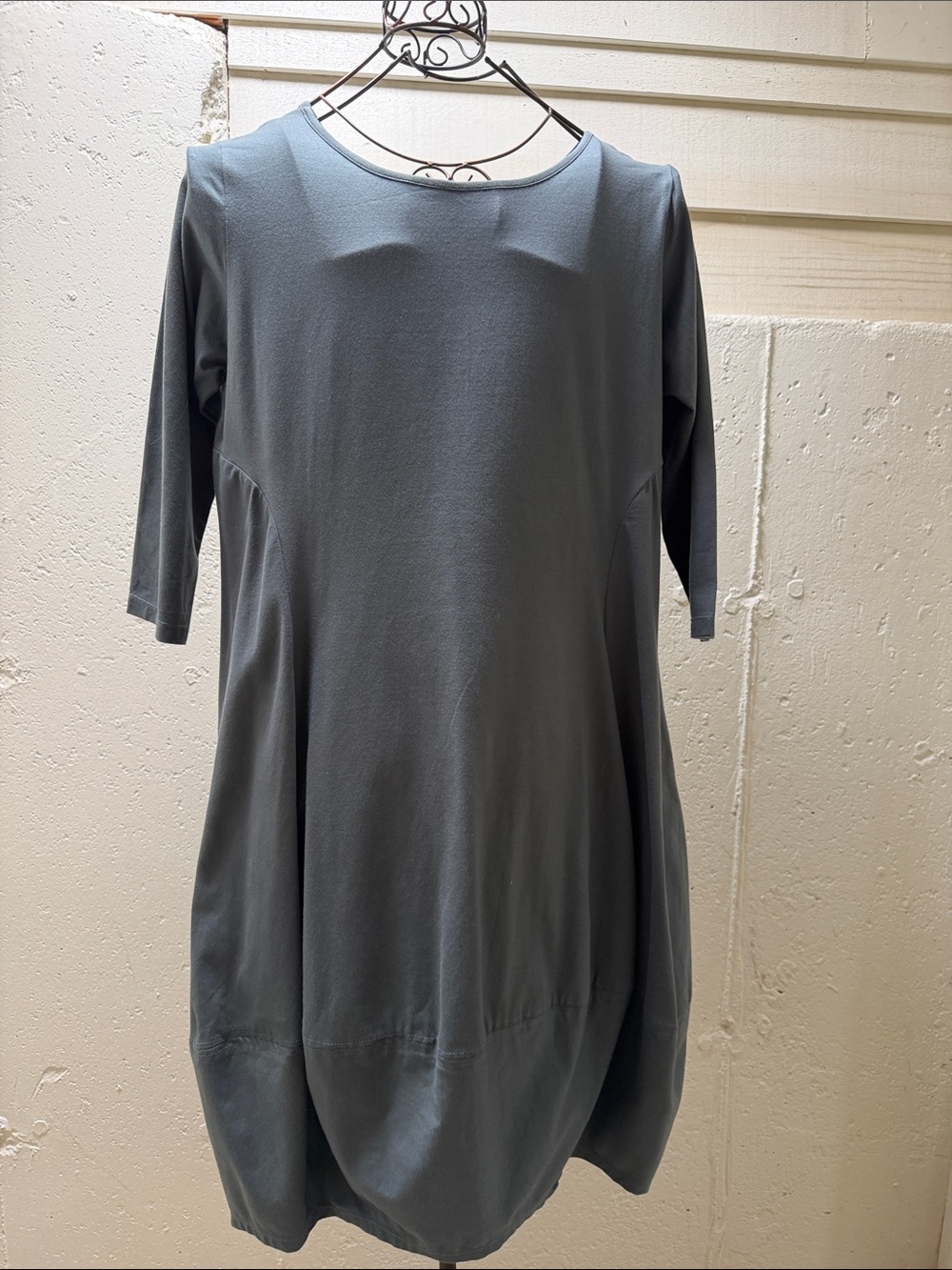 Relaxed Sedona Sage Scoop Neck 3/4 Sleeve Knit Dress